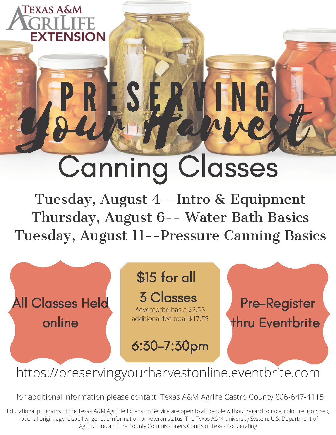 Preserving Your Harvest Online Canning Class Series Pressure Canning